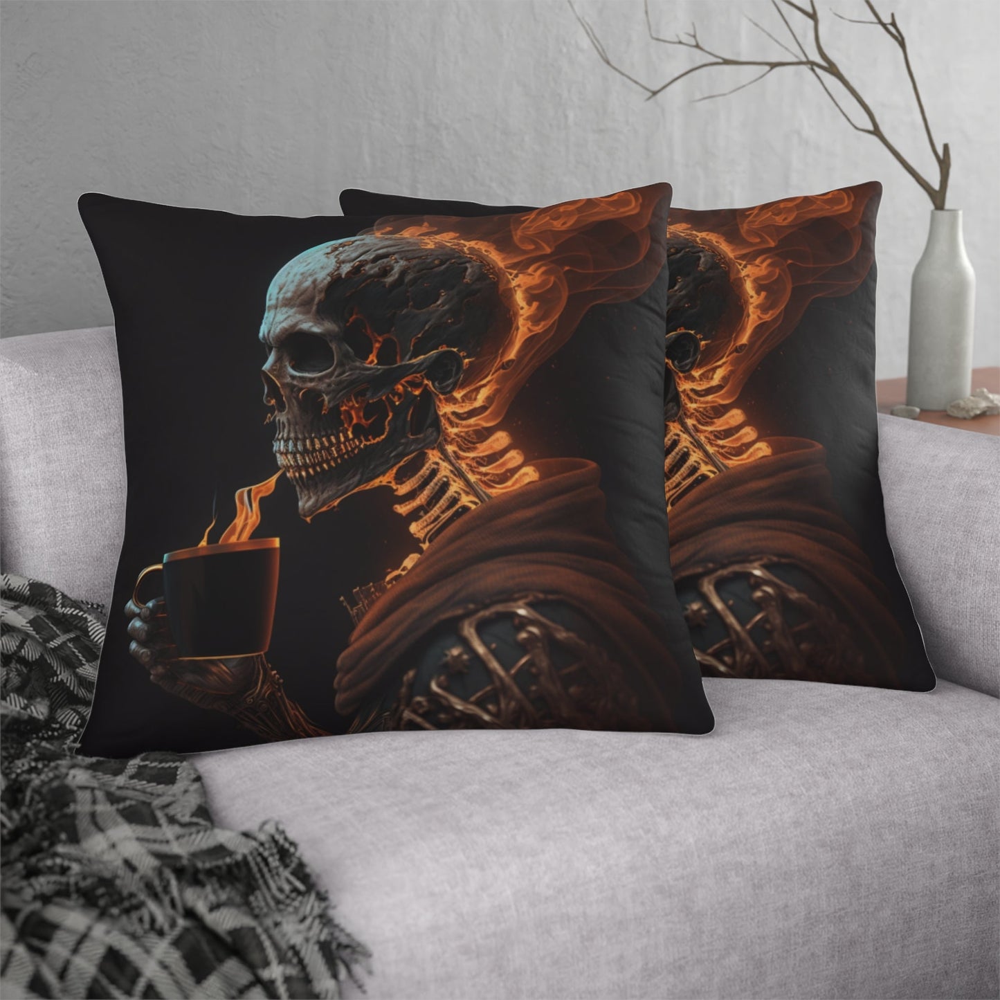 Flaming Hot Coffee Waterproof Pillows-Shalav5