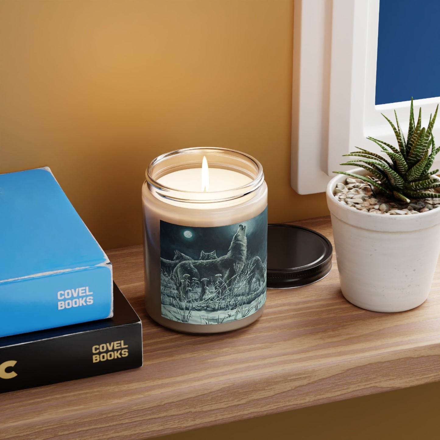 Blue Moon Wolves Scented Candle, 9oz-Shalav5