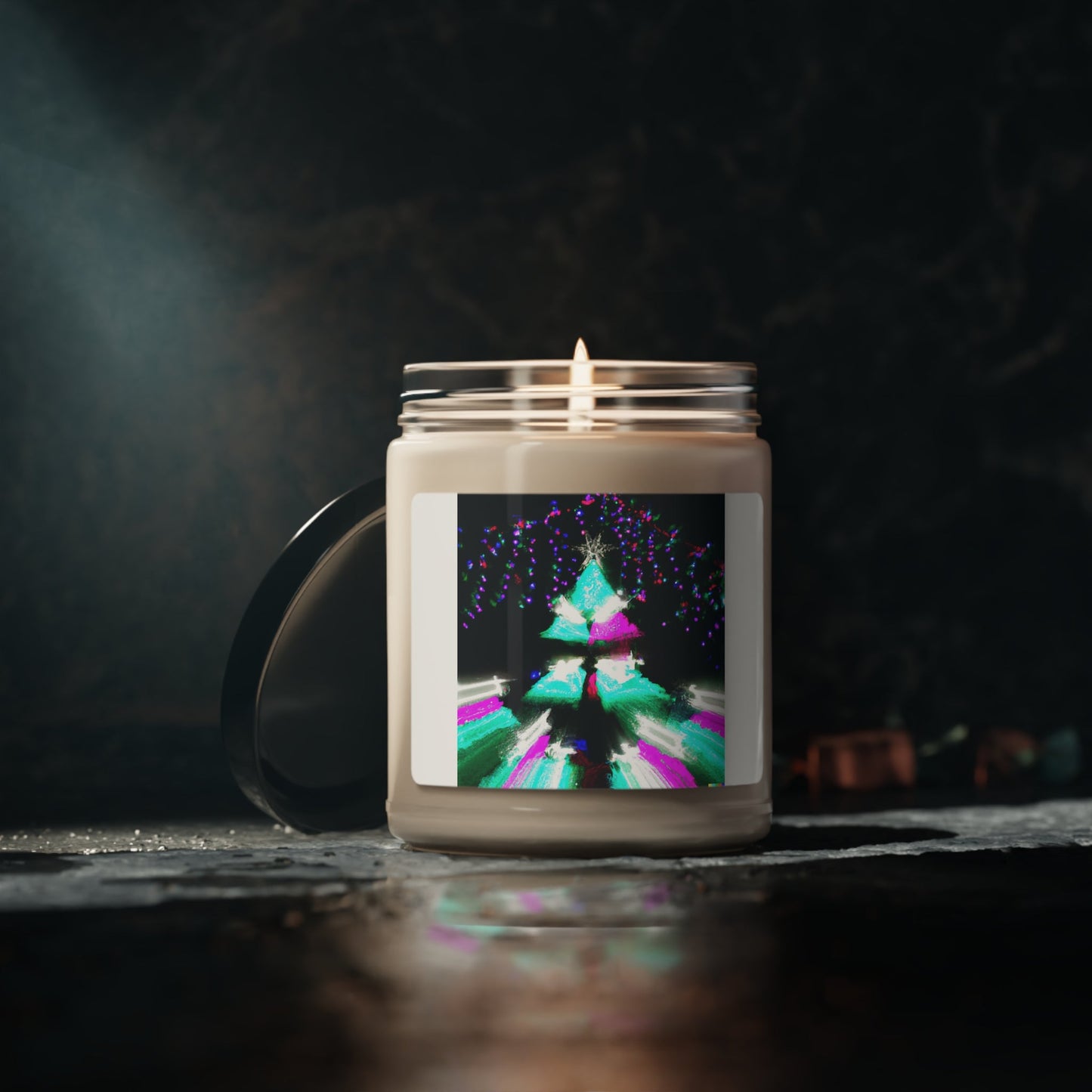 Abstract Christmas Tree Scented Soy Candle, 9oz-Shalav5