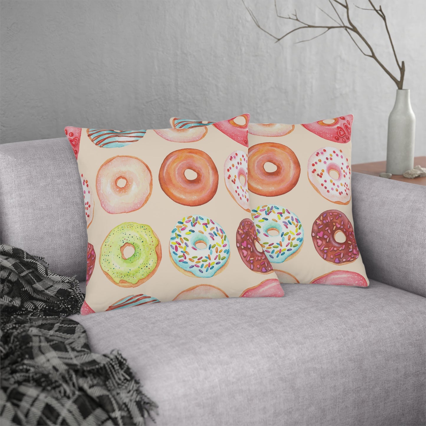 Colorful Glazed Doughnut Waterproof Pillows-Shalav5