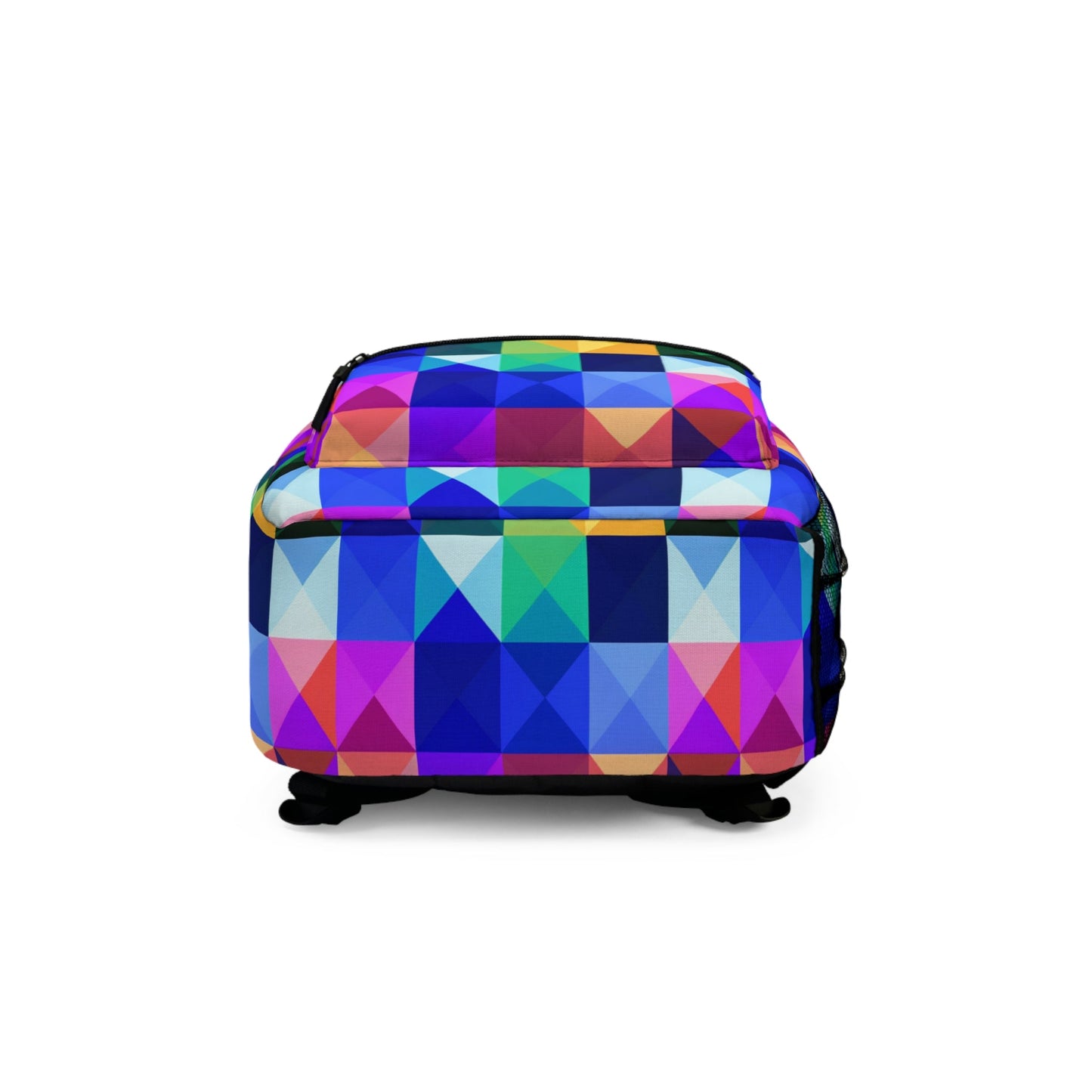 Abstract Multicolor Triangles Design in 3D School, outdoor Backpack-Shalav5