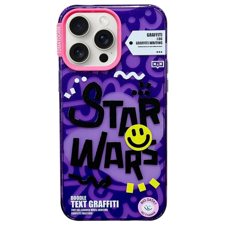 TOMATO Text Graffiti TPU Hybrid PC Phone Case, For iPhone 15 Pro Max, For iPhone 15 Pro, For iPhone 15, For iPhone 14, For iPhone 14 Pro, For iPhone 14 Pro Max