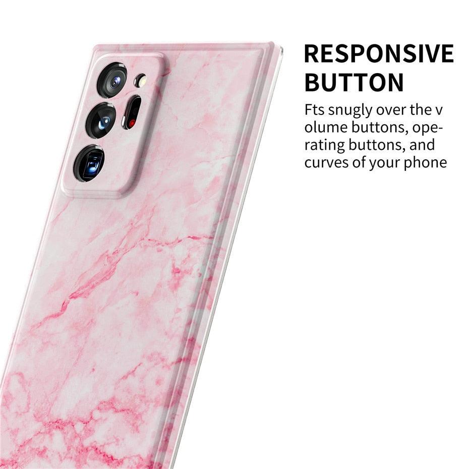 Phone Case For Samsung Galaxy  Note 20 Ultra Marble Crack Matte Hard PC Marble-Shalav5
