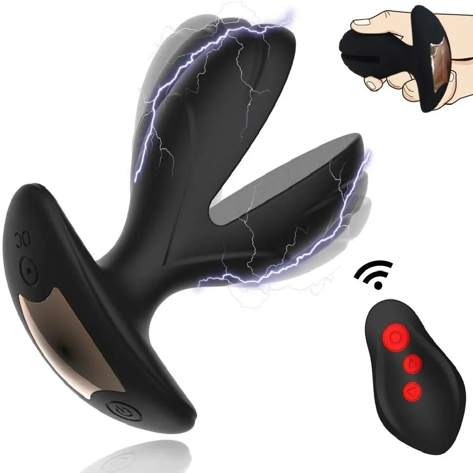 Electric Shock Pulse Vibrator Anal Stimulator Rechargeable Electric Shock Pulse Vibrator Anal Stimulator Rechargeable
