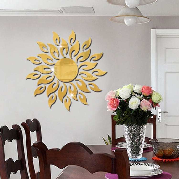 Sunflower Mirror Wall Sticker Bedroom Living Room Decoration Wall Stickers, Sunflower Silver, Sunflower Black, Sunflower Glod