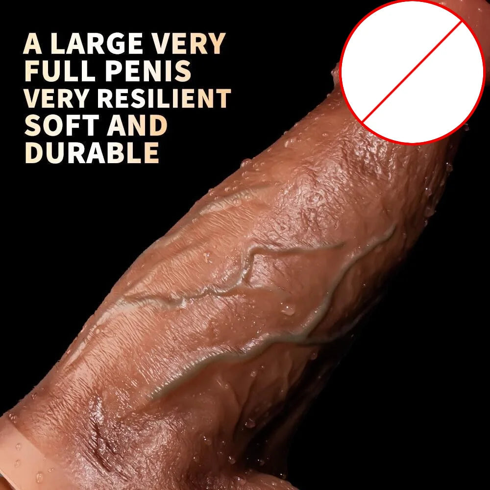 Realistic Dildo Lifelike Huge Penis With Strong Suction Cup For Hands-free Play-Shalav5