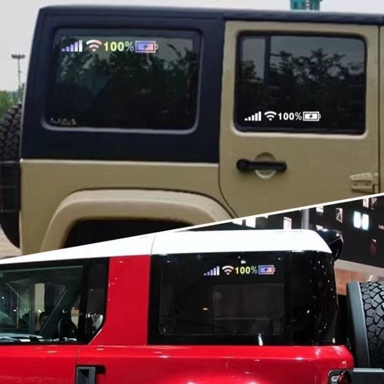 10 PCS Car Windshield Stickers Signal WiFi Power Vinyl Decal Car Stickers, L, M, S