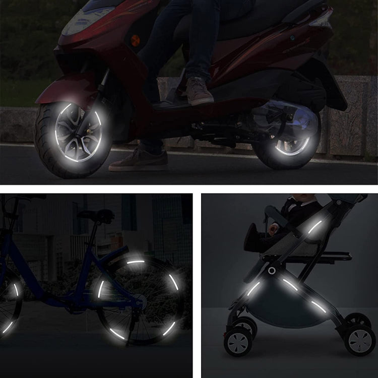 10pcs /Set Car Wheel Reflective Stickers 3D Personal Decoration Tire Warning Stickers