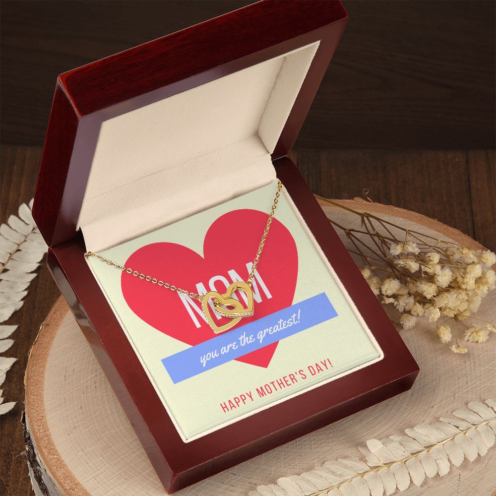 Happy Mother's Day Interlocking Hearts necklace-Shalav5