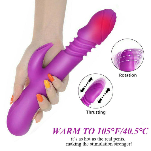 Rabbit vibrators Dildo G Spot Multispeed Massage silicone Sex toys for couples-Shalav5