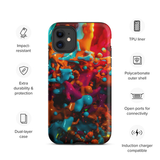 Rainbow Splash Tough iPhone case-Shalav5