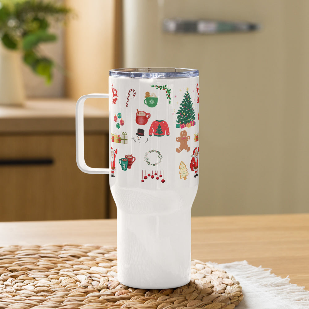 Have a Merry Christmas Travel mug with a handle-Shalav5