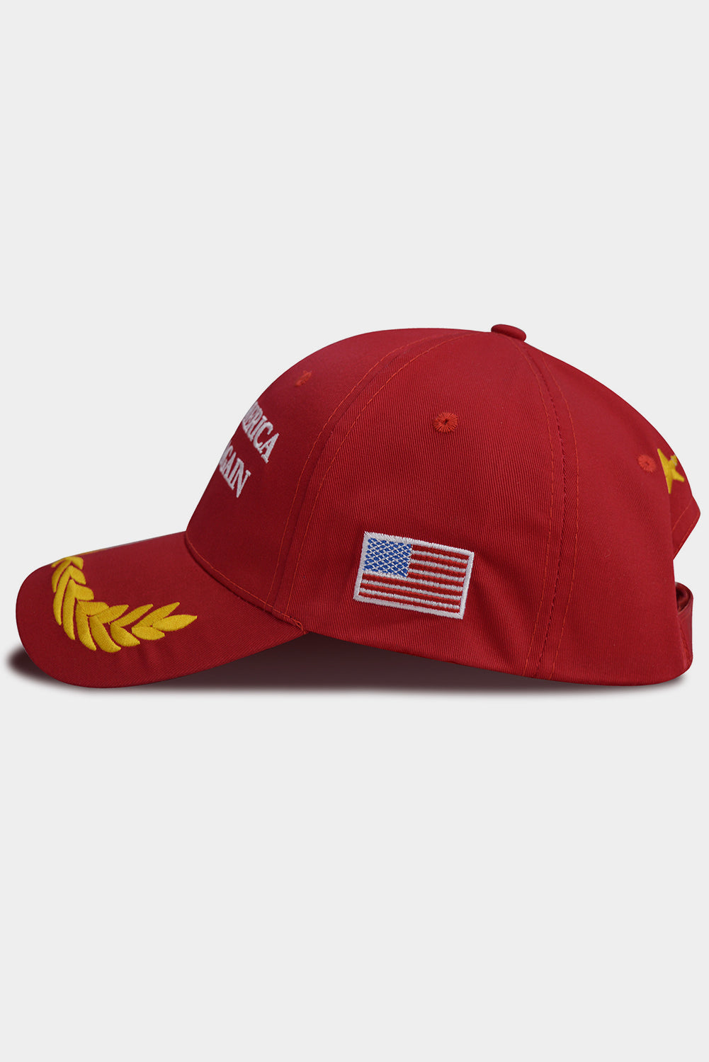 Fiery Red MAKE AMERICA GREAT AGAIN Flag Embroidered Baseball Hat