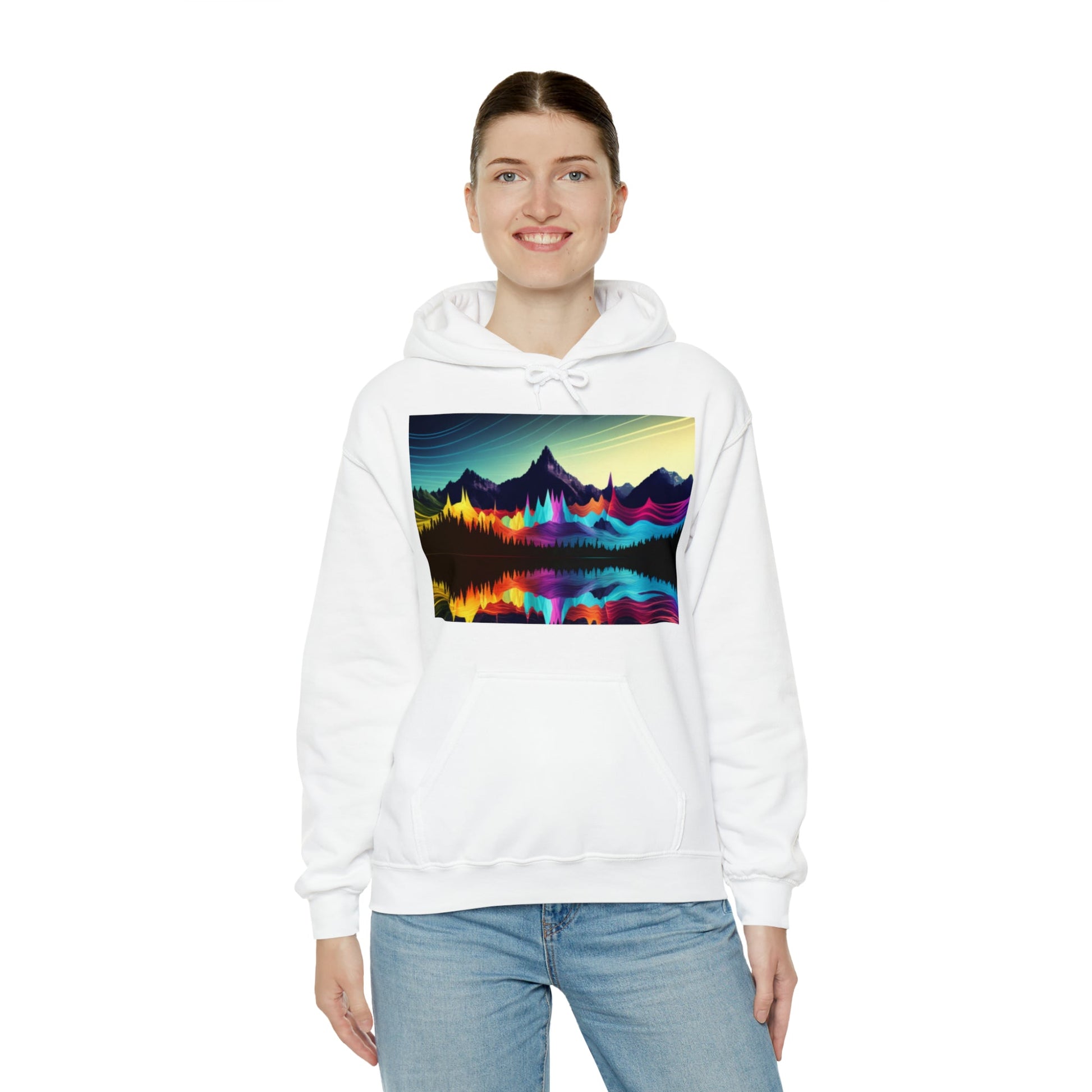 Hoodie - Psychedelic Sound Waves Unisex Heavy Blend Hooded Sweatshirt