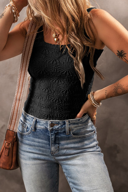 Square Neck Wide Strap Tank