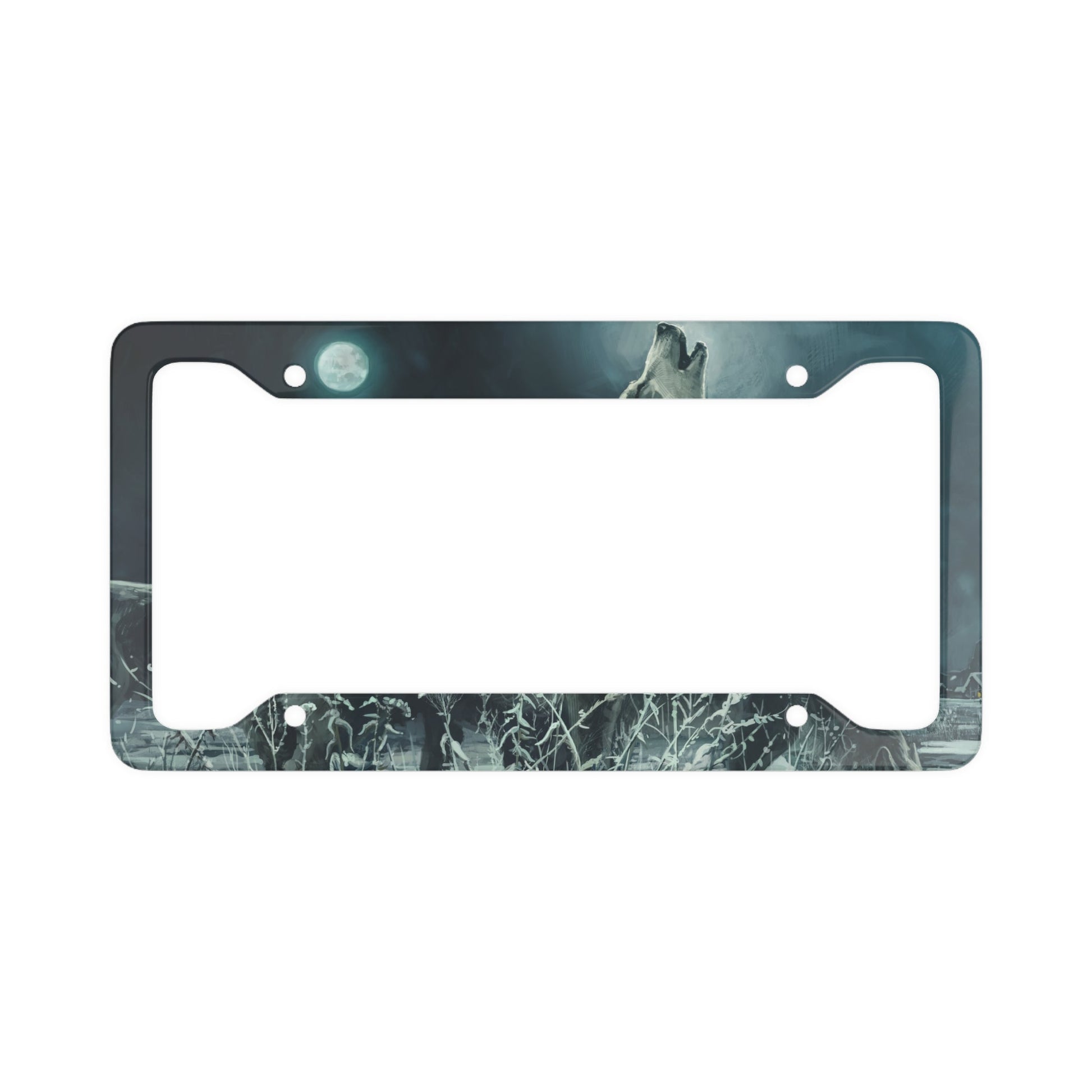 Blue Moon Wolf License Plate Frame-Shalav5
