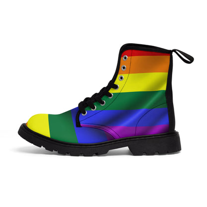 Shoes - Women's Pride Rainbow Unisex Canvas Boots