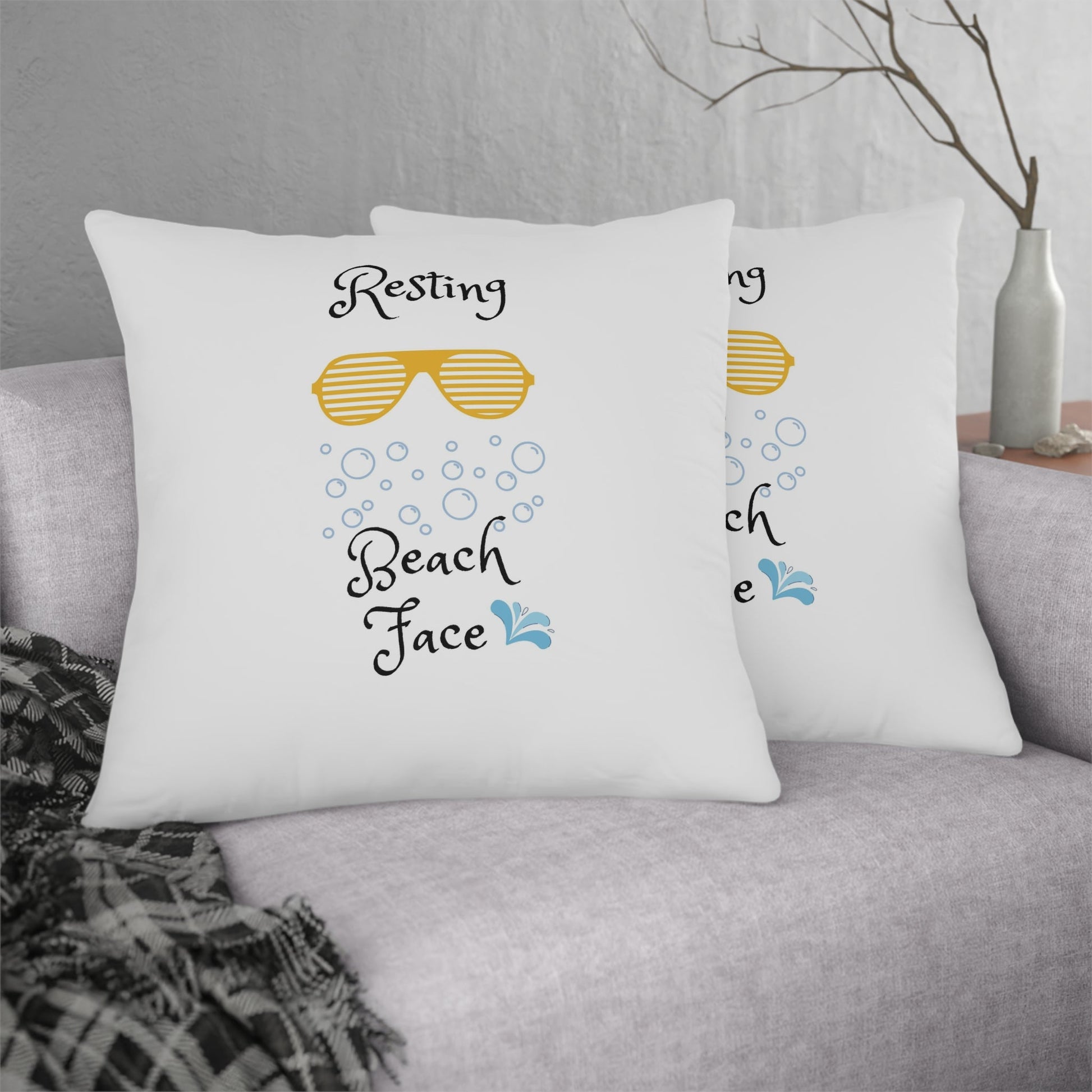 Home Decor - Resting Beach Face Waterproof Pillows