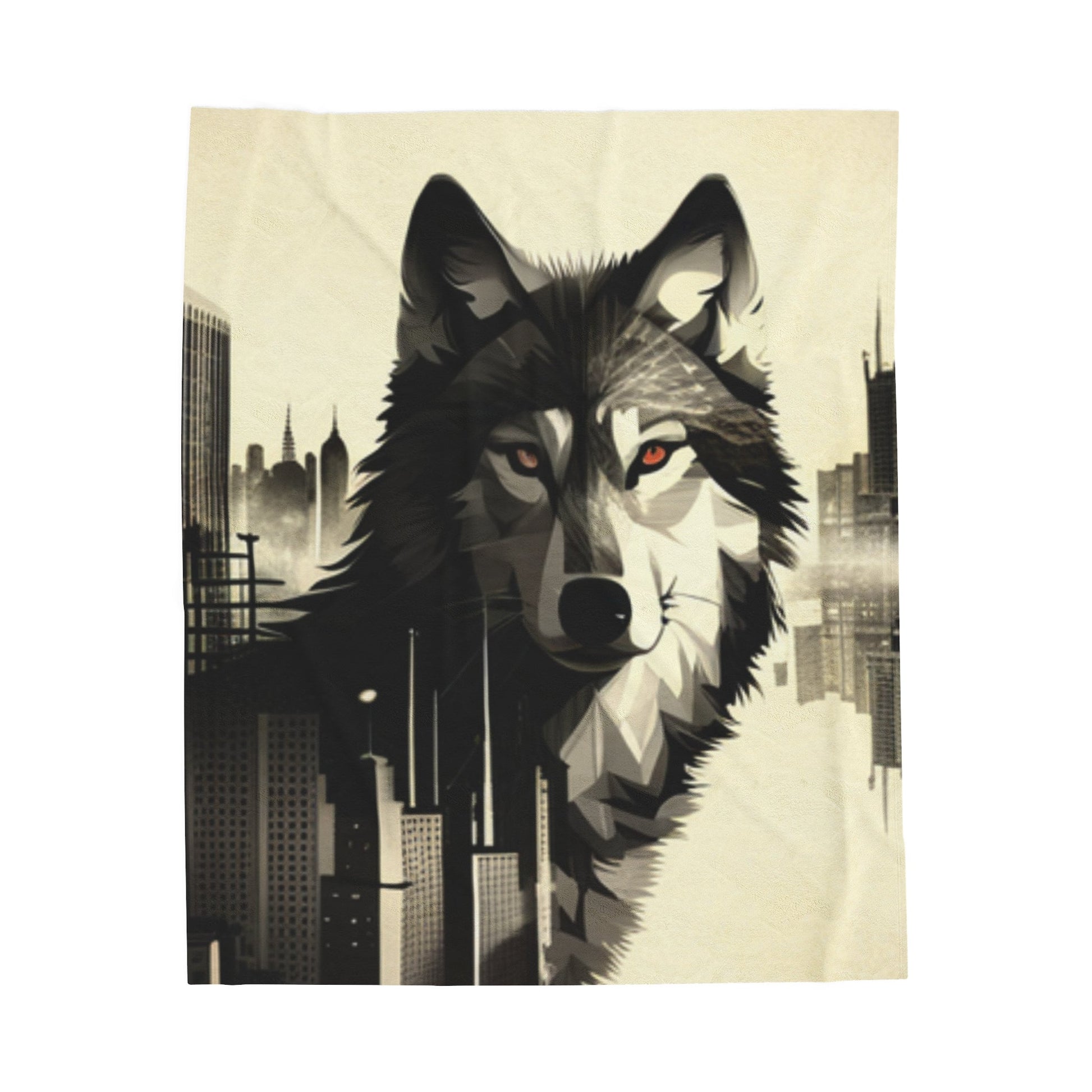 All Over Prints - Urban Wolf Velveteen Plush Blanket