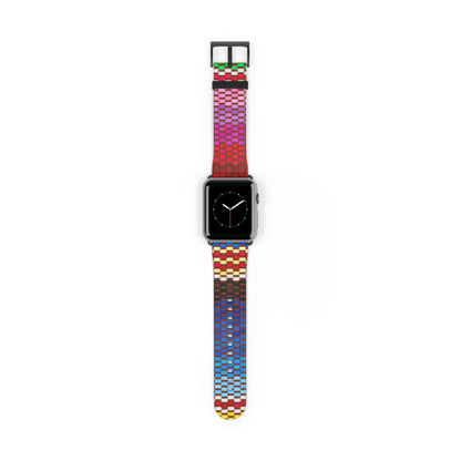 Canvas Design Watch Band for Apple Watch Series 1, 2, 3, 4, 5, 6, 7, and SE devices-Shalav5