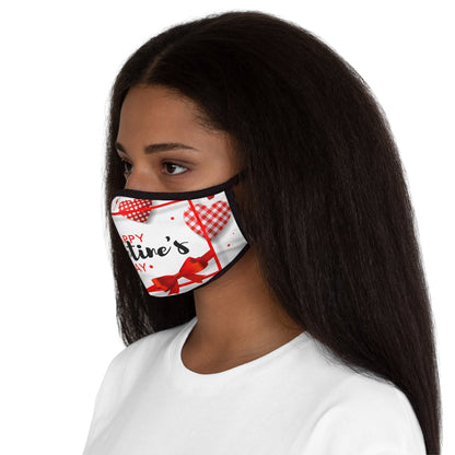 Happy Valentine's Day Fitted Polyester Face Mask-Shalav5