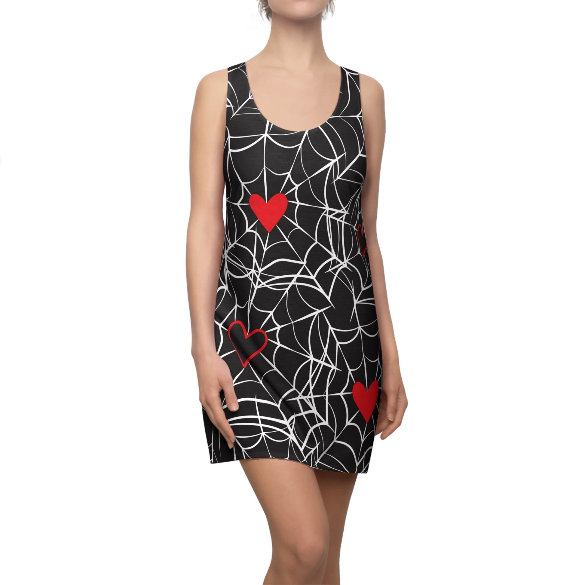 All Over Prints - Women's SpiderWebs Cut & Sew Racerback Dress