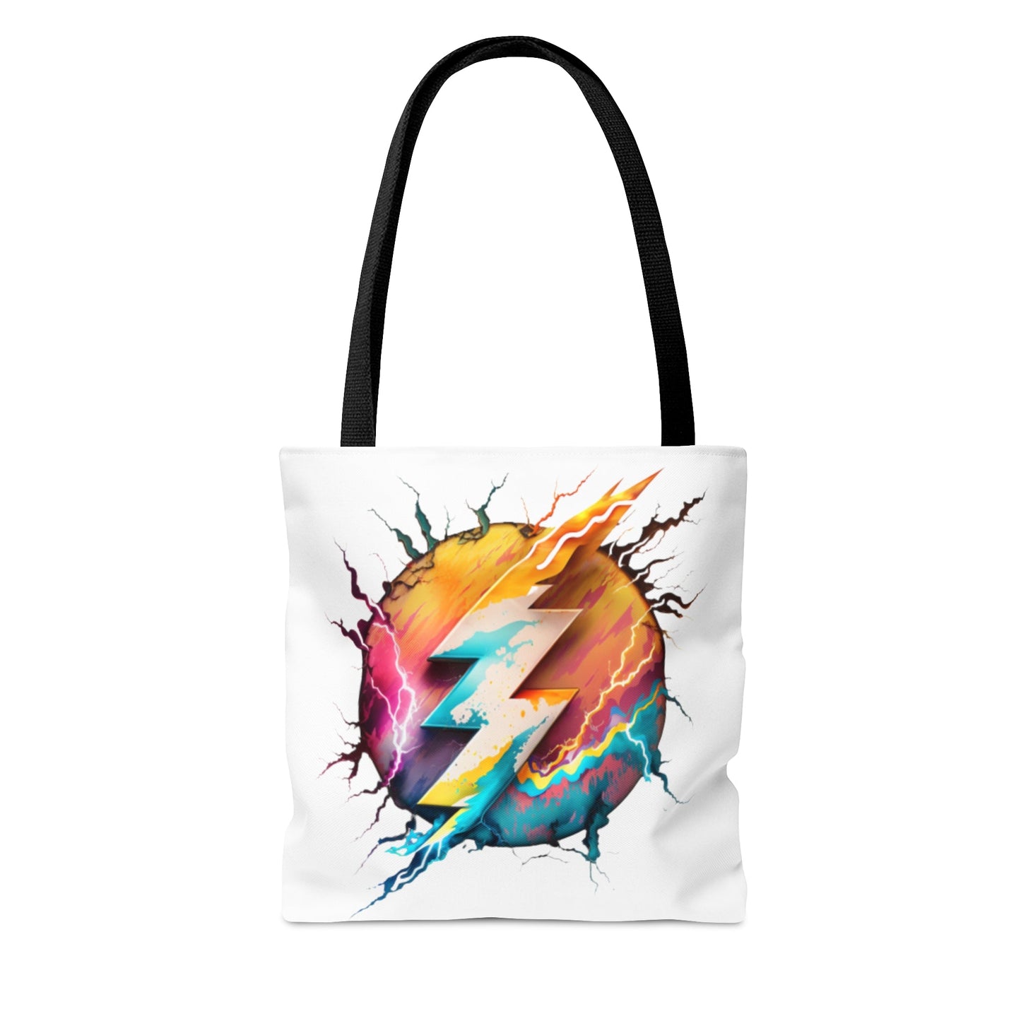 Bags - Psychedelic Lightning Bolt Custom Design Tote Bag
