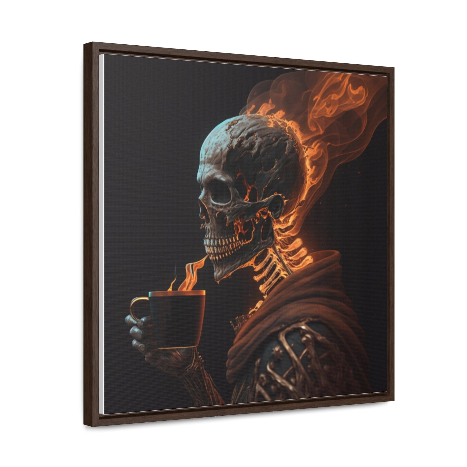 Flaming Hot Coffee Gallery Canvas Wraps, Square Frame-Shalav5