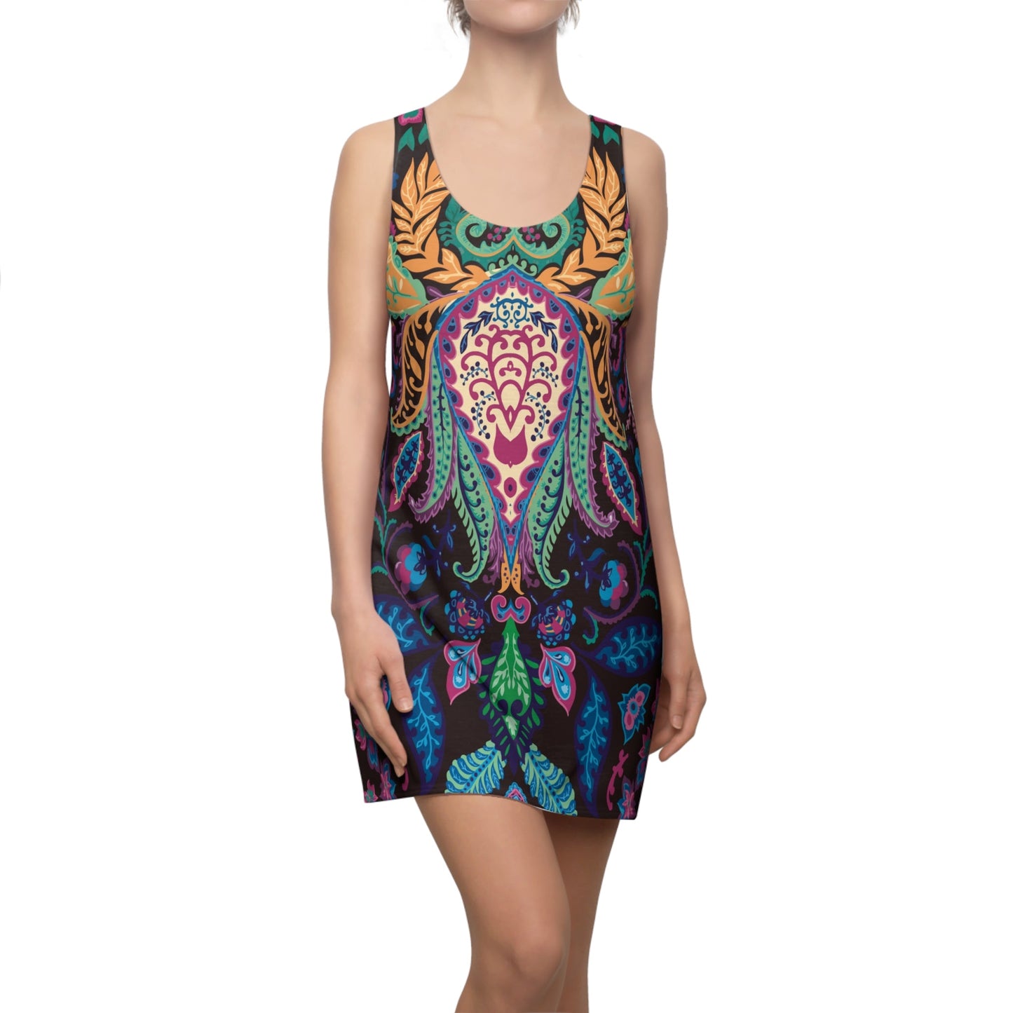 All Over Prints - Women's Psychedelic Cut & Sew Racerback Dress