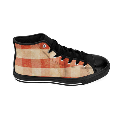 Shoes - Red Checkers Women's Classic Sneakers