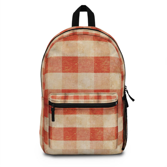 Bags - Retro Red Checkers Backpack