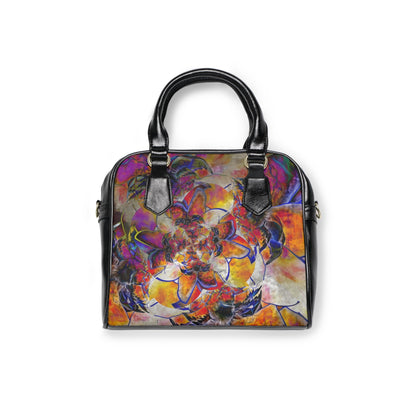Abstract Flower 3D Vivid Colors Shoulder Handbag-Shalav5