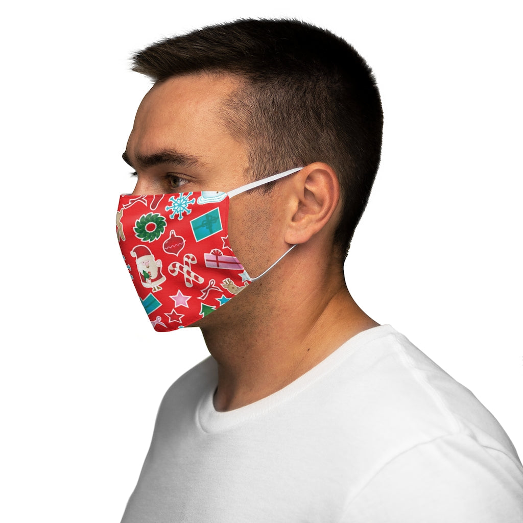 Merry Christmas Snug-Fit Polyester Face Mask-Shalav5