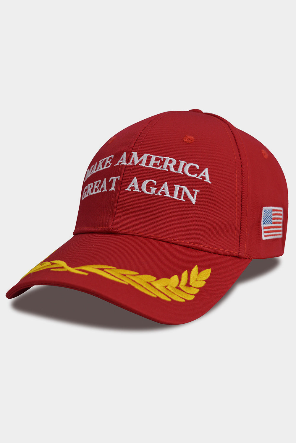 Fiery Red MAKE AMERICA GREAT AGAIN Flag Embroidered Baseball Hat