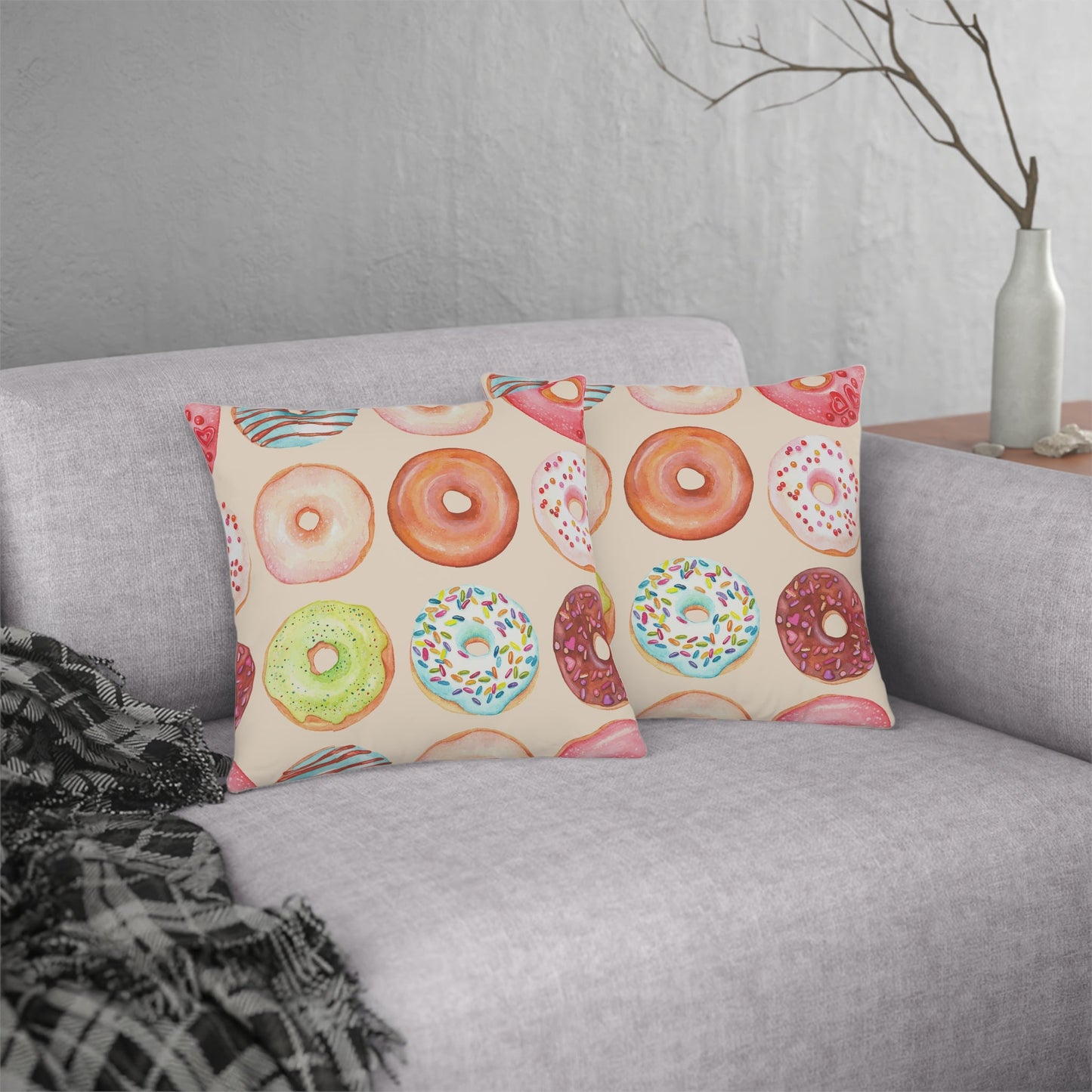 Colorful Glazed Doughnut Waterproof Pillows-Shalav5