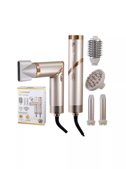 Travel hair dryer brush folded