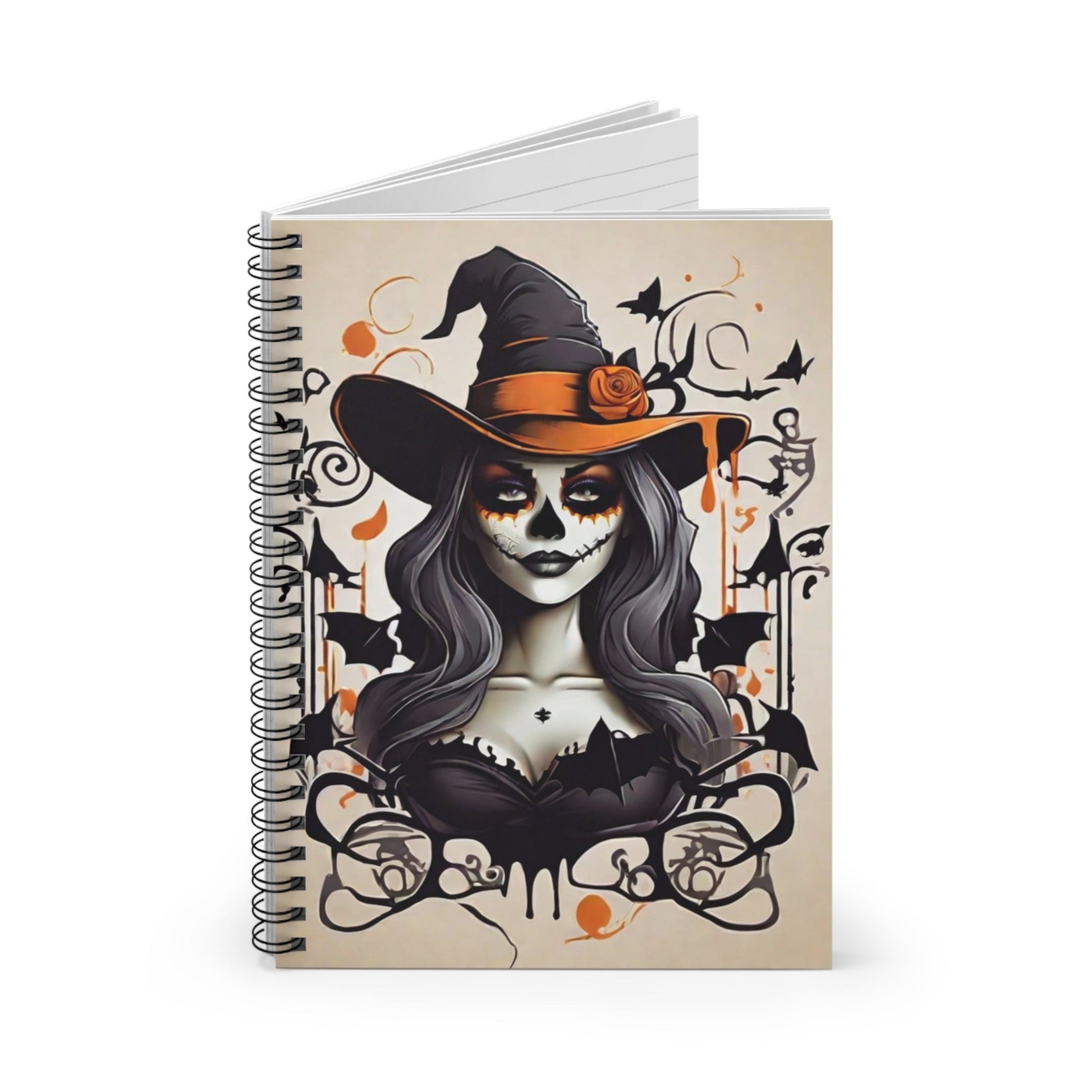 Paper Products - Skeleton Lady Spiral Notebook - Ruled Line