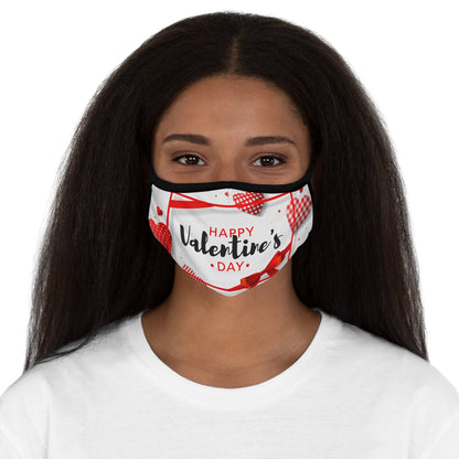 Happy Valentine's Day Fitted Polyester Face Mask-Shalav5