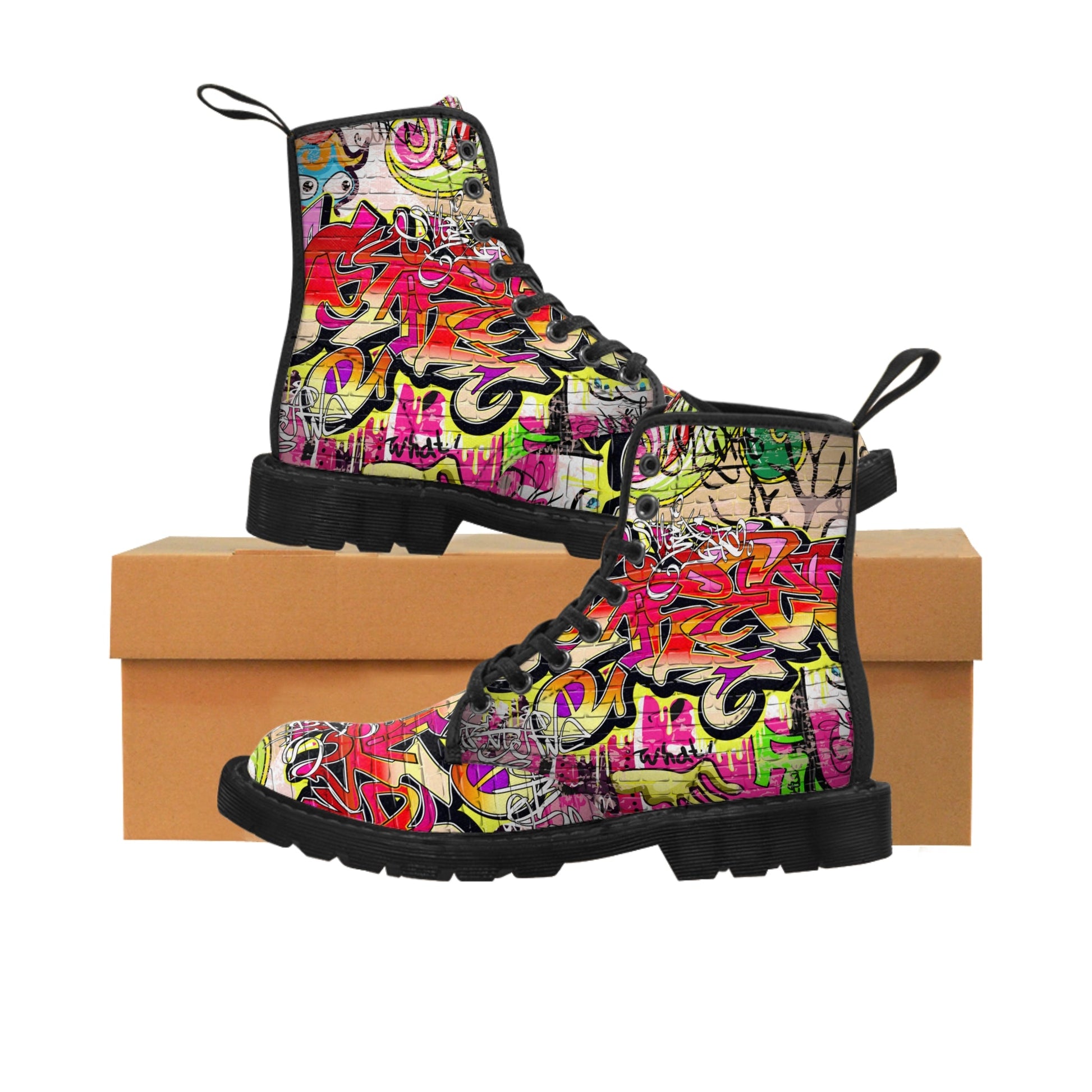 Shoes - Men's Graffiti Canvas Boots