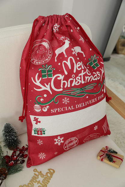 Snow White 50*70cm Christmas Drawstring Large Gift Bag