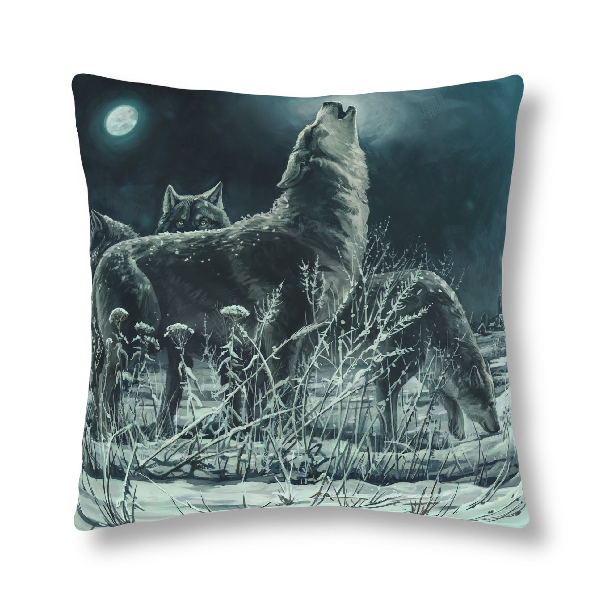 Blue Moon Wolves Waterproof Pillow-Shalav5