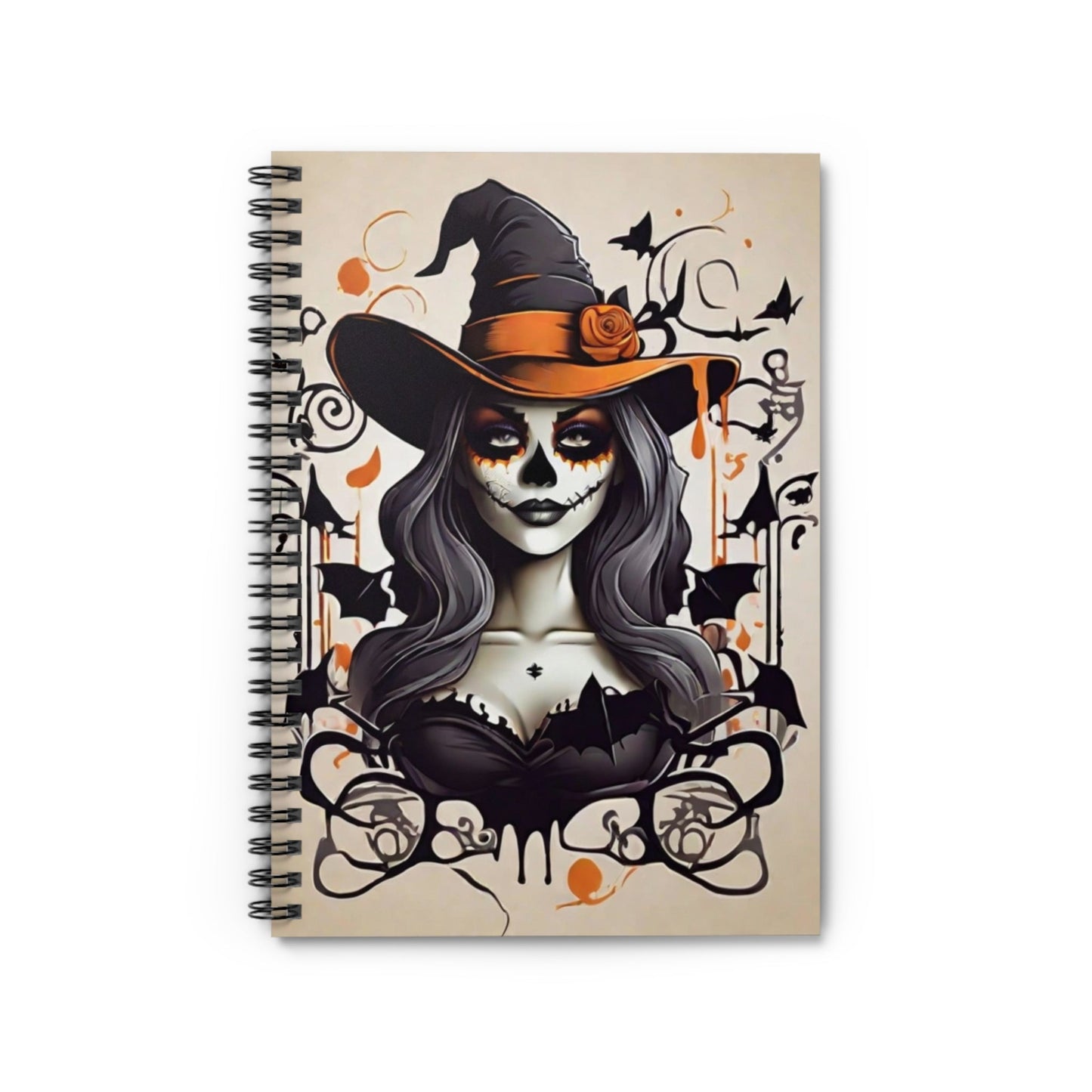 Paper Products - Skeleton Lady Spiral Notebook - Ruled Line