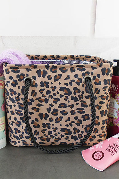 Leopard Waterproof Canvas Toiletry Bag