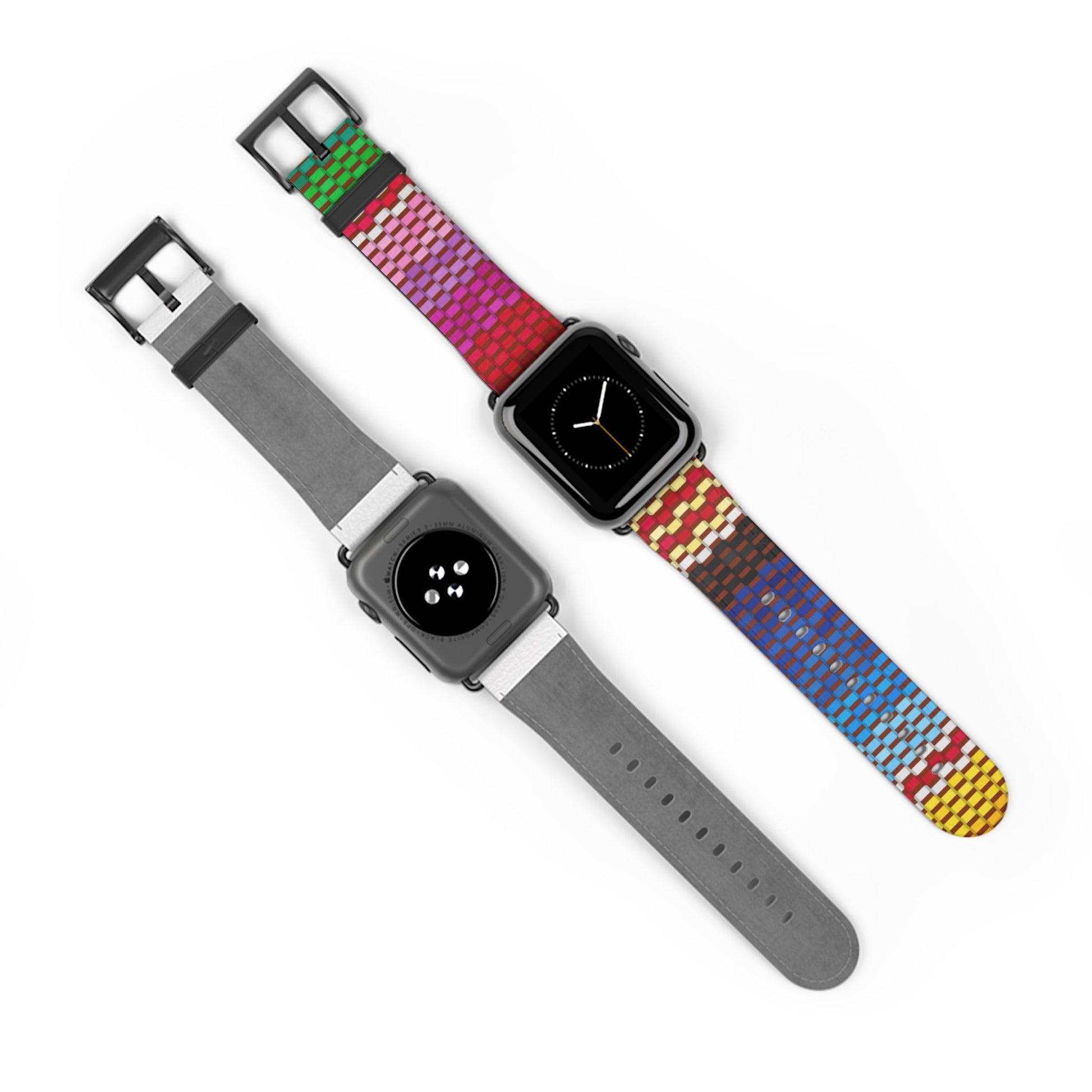 Canvas Design Watch Band for Apple Watch Series 1, 2, 3, 4, 5, 6, 7, and SE devices-Shalav5