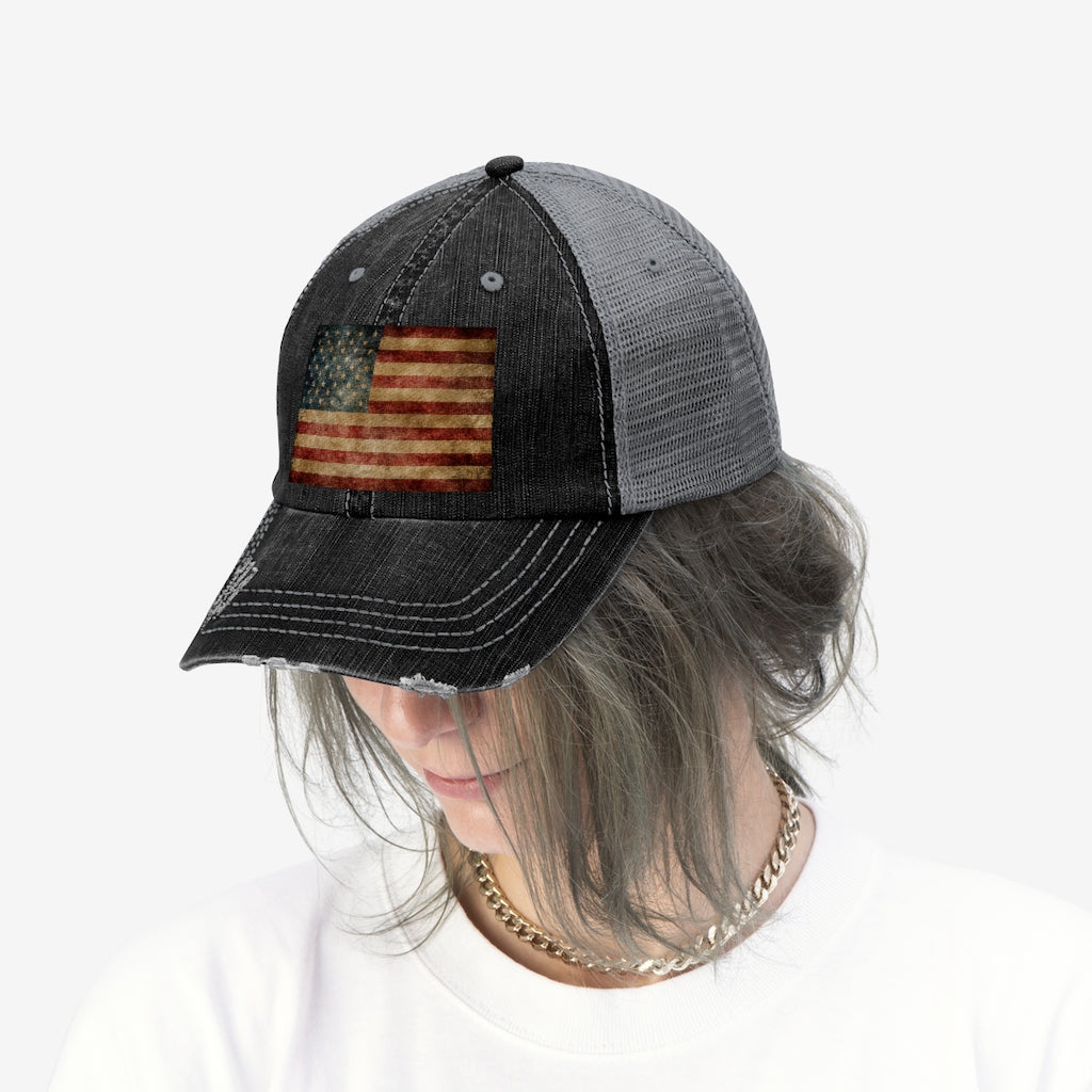 Hats - Unisex American Flag Trucker Hat
