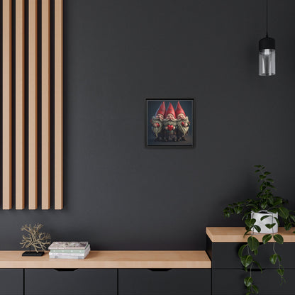 Love Gnomes are holding your heart Matte Canvas, Black Frame sleek and beautiful in any interior-Shalav5