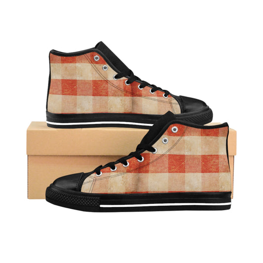 Red Checkers Women's Classic Sneakers-Shalav5
