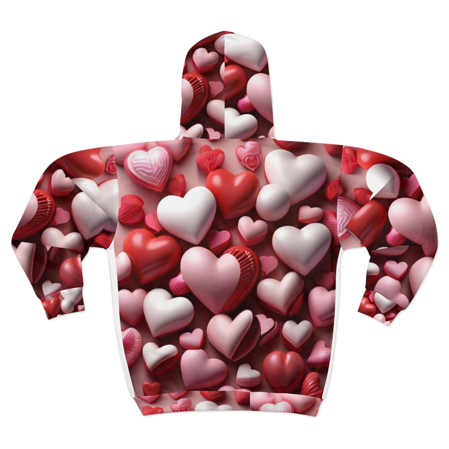 Hearts Immerges Unisex Zip Hoodie (AOP)-Shalav5