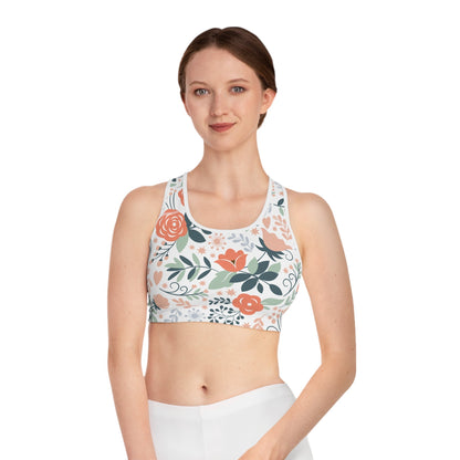 Summer Floral Sports Bra (AOP)