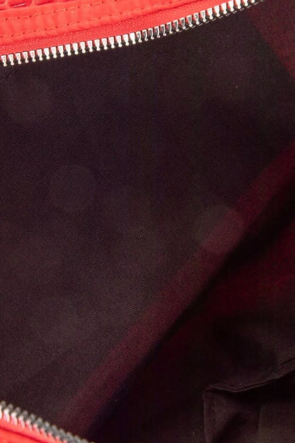 Close-up detail of red textured mesh fabric